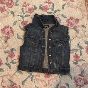 Studded Denim Vest